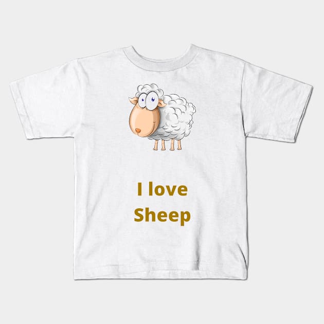 I love Sheeps - Sheep Kids T-Shirt by PsyCave